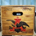 Vintage 1976 Budweiser Anheuser Busch Centennial Wooden Beer Crate Box 1876-1976