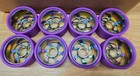 Roller Skate Wheels  Purple With Rainbow Hub 