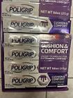 Lot Of 8 Super Poligrip Cushion   Comfort Denture Adhesive Cream 2 4 Oz Each