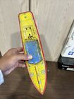 Vintage J Chein Peggy Jane Tin Litho Toy Windup Boat  14 