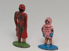 Vintage Lead Barclay Little People Woman B277 And Girl Holding Doll 1950 s Lot