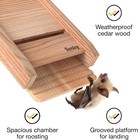 Kenley Cedar Bat House Outdoor Shelter Easy Install Weatherproof Habitat