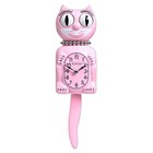 Retro Kitchen Lady Kit Cat Clock 15 5  Pink Kit-cat Klock Usa Made Free Battery