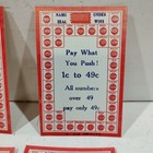 Vintage Punch Cards 1950   s Pick Your Lucky Girl And Win Unused Usa Lot Of 4