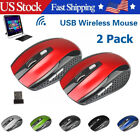 2 Wireless Optical Mouse Mice 2 4ghz Usb Receiver For Laptop Pc Computer Dpi Usa