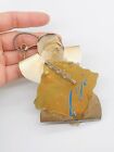 Vtg 90s Handcrafted Designer Artist Pin Brooch Abstract Woman Hat Figure