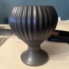 Vintage Mccoy Dark Green gray Floraline Usa Pedestal Pottery Planter Vase  407