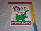 Vintage Sinclair Dino Dinosaur Motor Oil 12  Metal Service Station Gasoline Sign
