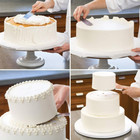 4pcs Straight Cake Icing Spatula Set 4    6    8    10    Professional Stainless Steel C