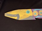 Wood Carved Door Sign Painted Tropical Trigger Fish Hawaii Souvenir Beach 