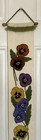 Crewel Embroidery Wall Hanging Tapestry 58  Colorful Flowers Mid Century 1970 s