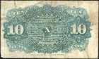 1863 Fourth Issue Ten Cent 10c Fractional Currency Note Fr 1259