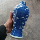 Nice Chinese Collectable Art Hand Blue White Porcelain Wintersweet Vase