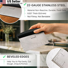 Stainless Steel Metal Griddle 16 5 Cm X 10 5 Cm  Rubber Handle Scraper