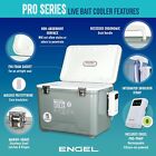 Engel 19qt Pro Live Bait Cooler With Rechargeable Aerator Silver Or Tan