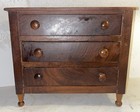 Fine Antique Miniature Empire Chest Drawers 3-drawer Primitive