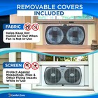 Comfort Zone 9-inch Dual Window Fan With Reversible Exhaust  2 Speeds  Expandabl