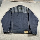 Vintage Genuine Collection Denim Jacket Men Size Xl Blue Raw Y2k Biker Grunge