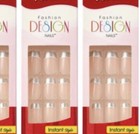 Kiss Medium Length Silver French Manicure Glue-on Nails Dgdn09 X 3 Pks 