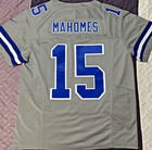 Large Patrick Mahomes  15 Kansas City Royals Themed Vapor Fuse Football Jersey