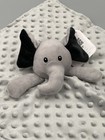 Boritar Gray Elephant Lovey Plush Baby Security Blanket Minky