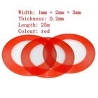 3 Pack 1mm 2mm 3mm 25m Red Double Sided Adhesive Tape For Cell Phone Repair Hot