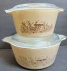 Pyrex Forest Fancies Casserole Set 1l 1 5l  Set Of 2 With Lids Clean Euc