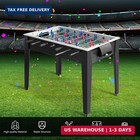 48    Foosball Table Competition Size Wooden Arcade Soccer Game Adults Kids 2 Ball