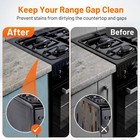 2pcs Adjustable Stainless Steel Stove Gap Covers Countertop Gap Filler Seal