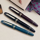 2024 Wingsung 630 Fountain Pen Resin Writing Pen Piston Gold Clip 0 5-0 7mm Gigz