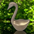Vintage Brass Swan Figurine Bird Statue Modernist Sculpture