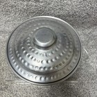 Vintage Hammered Aluminum Ice Bucket Lid Swing Ring Handles Made In Italy