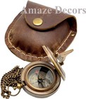 Sundial Pocket Compass Brass Nautical Compass  Handmade Compass  Christmas Gift