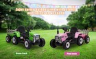 12v Kids Electric Tractor With Trailer Toddler Ride On Car W  Remote Control Us