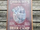 Deer Camp Sign Plaque 12-1 2  X 16-1 2  Good Ol  Boys Members Only Hunting Cabin