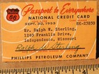 1950 s Lot 5 Vintage Gas Credit Cards Phillips 66   Standard Oil Paper   Plastic