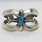 Vintage Native American Navajo Sterling Silver Turquoise Bracelet 81 3g 1960s