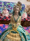 Porcelain Half Doll  Boudoir Doll  Exquisite Dresser Doll By Lee Ann Everetts