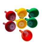 7 Vtg 70s Deka Plastic Usa Green Yellow Red Picnic Camping Coffee Cups Mugs Nos