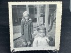 Vintage Photo African American Siblings Winter Coats   Hats Urban Street 1950 s