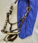 Fancy Lightly Used Show Halter   Lead   Bag average To Large Horse 5 Way Adjust