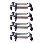 4 Heavy Duty Self Loading Wheel Dolly 1300lbs Ratcheting Foot Pedal For Truck Rv