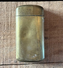 Antique Brass Us Army Match Safe Vesta Case Trench Art W  Eagle   Match Striker