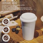 Double Wall Insulated Ceramic Cup  I Am Not A Paper Cup  12oz  White   Reusab   