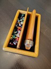 Customizable Wooden Kaleidoscope   Tray W  Replaceable Beads Gems Ephemera