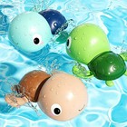 Colorful Wind-up Swimming Turtles Bath Toys For Kids 1-3 Years  3 Pack