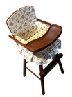 Vintage Wooden Doll High Chair W tray