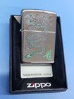 Zippo Green Dragon letter  High Polished Chrome 250-26030