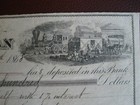 Antique 1868 Durr   Cowan Bank Deposit Reciept -- Railroad Vignette