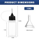 3pcs Needle Tip Glue Bottle  10ml Leak-proof Oil Squeeze Bottle With Stainless